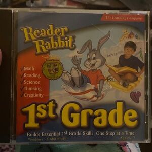 READER RABBIT'S Personalized 1st Grade (PC CD-Rom, 1999) Only Disc One Vintage